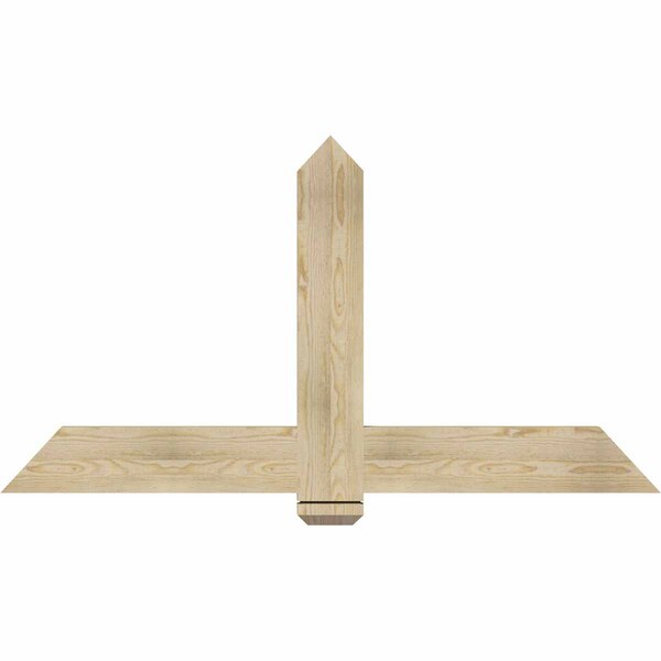 Ekena Millwork Eugene Rough Sawn Timber Gable Bracket, Douglas Fir, 60"W x 32"H x 2"D x 6"F, 13/12 Pitch GBW060X32X0206EUG00RDF - main
